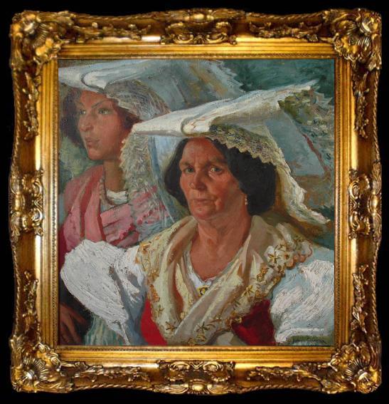 framed  ESCALANTE, Juan Antonio Frias y portrait of pacchiana, ta009-2